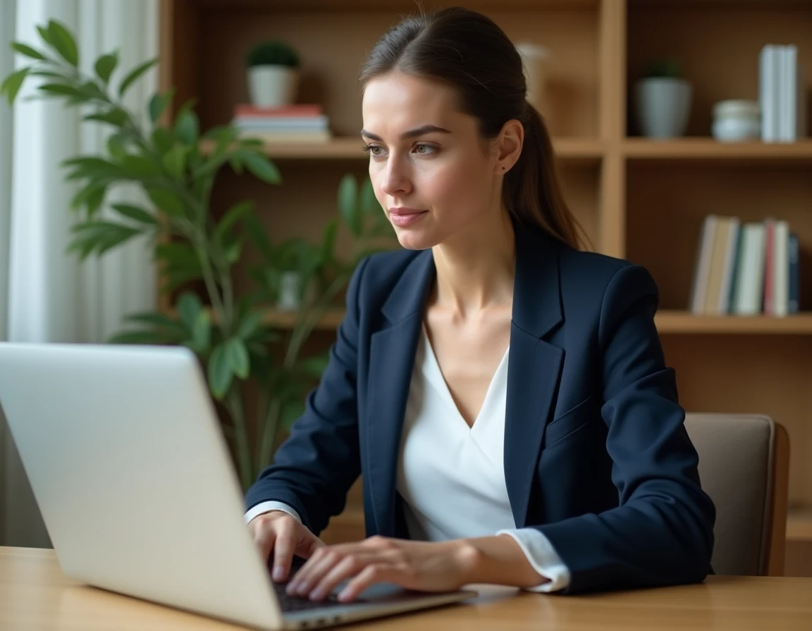 Femme en télétravail face à un écran de connexion bloqué sur la plateforme Métis Afpa